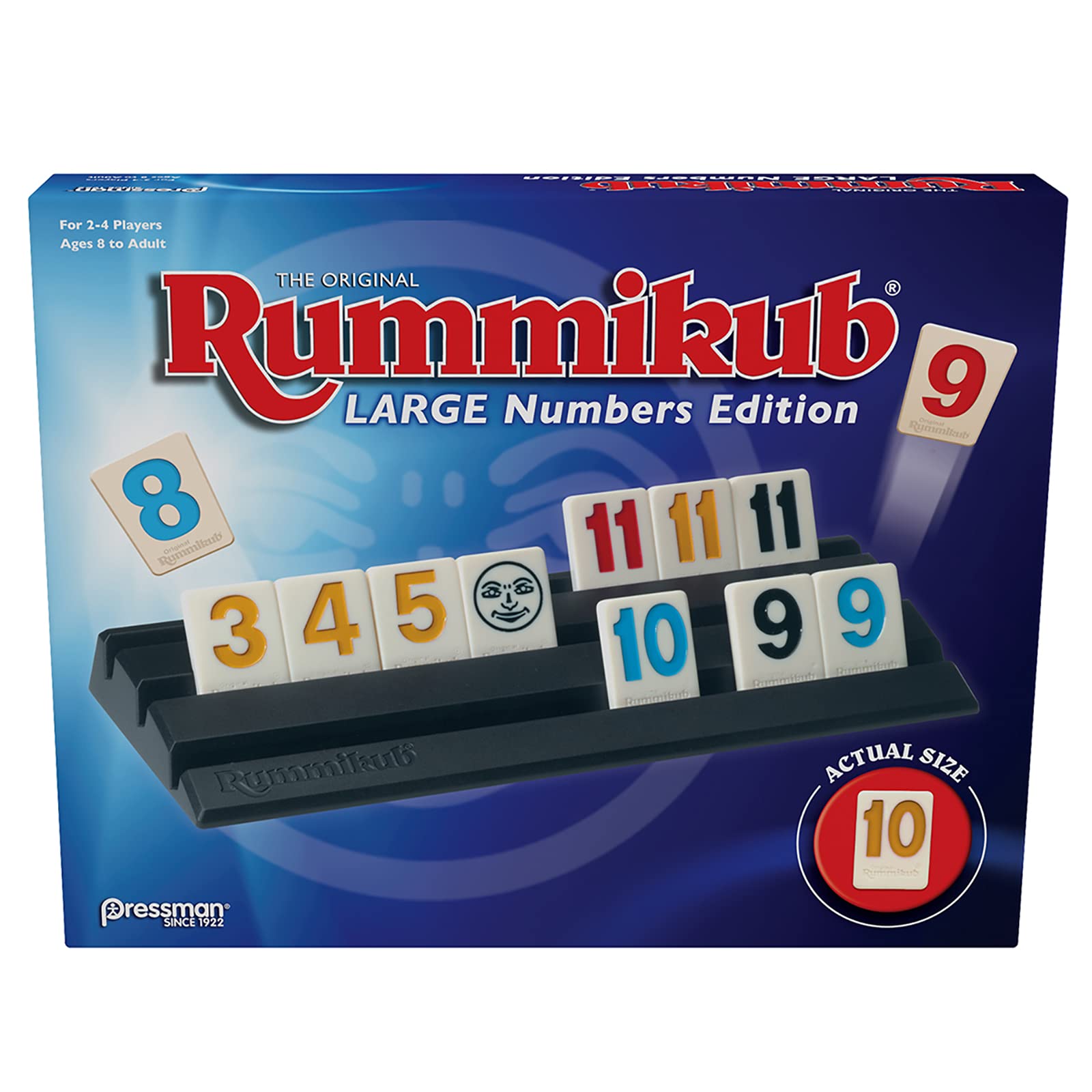 Pressman Rummikub Large Numbers Edition - The Original Rummy Tile Game Blue, 5