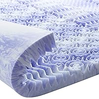 Dreamsmith 2 Inch 7-Zone Queen Memory Foam Mattress Topper, Cooling Gel Infused Foam Mattress Topper Queen for Back Pain, CertiPUR-US Certified Purple