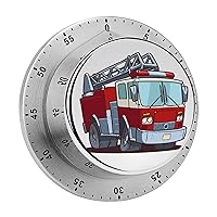 Kitchen Timer Fire Truck Magnetic Countdown Clock for Cooking Teaching Studying