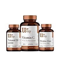 | Vitamin C Complex | 400mg Vitamin C with Acercola & Citrus Bioflavonoids + Natural D3 5,000IU + Proteo-Zinc Chelated Zinc for Immune Health