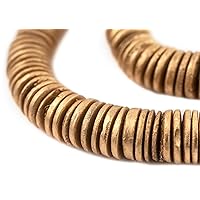 TheBeadChest Gold Disk Coconut Shell Beads (20mm)
