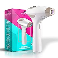 SmoothPro+ IPL Hair Removal Device by Project E Beauty | Intense Pulsed Light | FDA Cleared | Permanent Hair Reduction | 300,000 Flashes Permanent | Painless | 5 Energy Levels | Stop Hair Regrowth