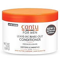 Cantu for Men Leave-In Rinse-Out Conditioner for Hair & Beard, 13 oz (Packaging May Vary)