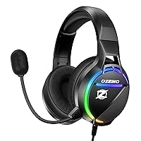 Gaming Headset for PS4 PS5 Xbox Series X|S, Xbox One, 3D Stereo Surround Headset with Microphone, Lightweight Comfortable, RGB Dynamic Lighting Gaming Headphones for PC, Switch, Laptop, Mobile