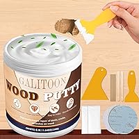 Wood Filler, Wood Putty, White Wood Putty Filler Paintable, 11.64 Ounce Wood Scratch Repair Putty Kit, Repair Holes, Cracks and Chips on Wooden Furniture, Interior and Exterior Wood Sealer