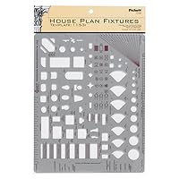 House Plan Fixtures Kitchen and Bath Template, 1/4 Inch Scale (1153I)