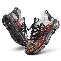 France Eiffel Tower and Flower Men's Running Shoes Walking Sneakers for Women Athletic Lightweight Breathable Shoes