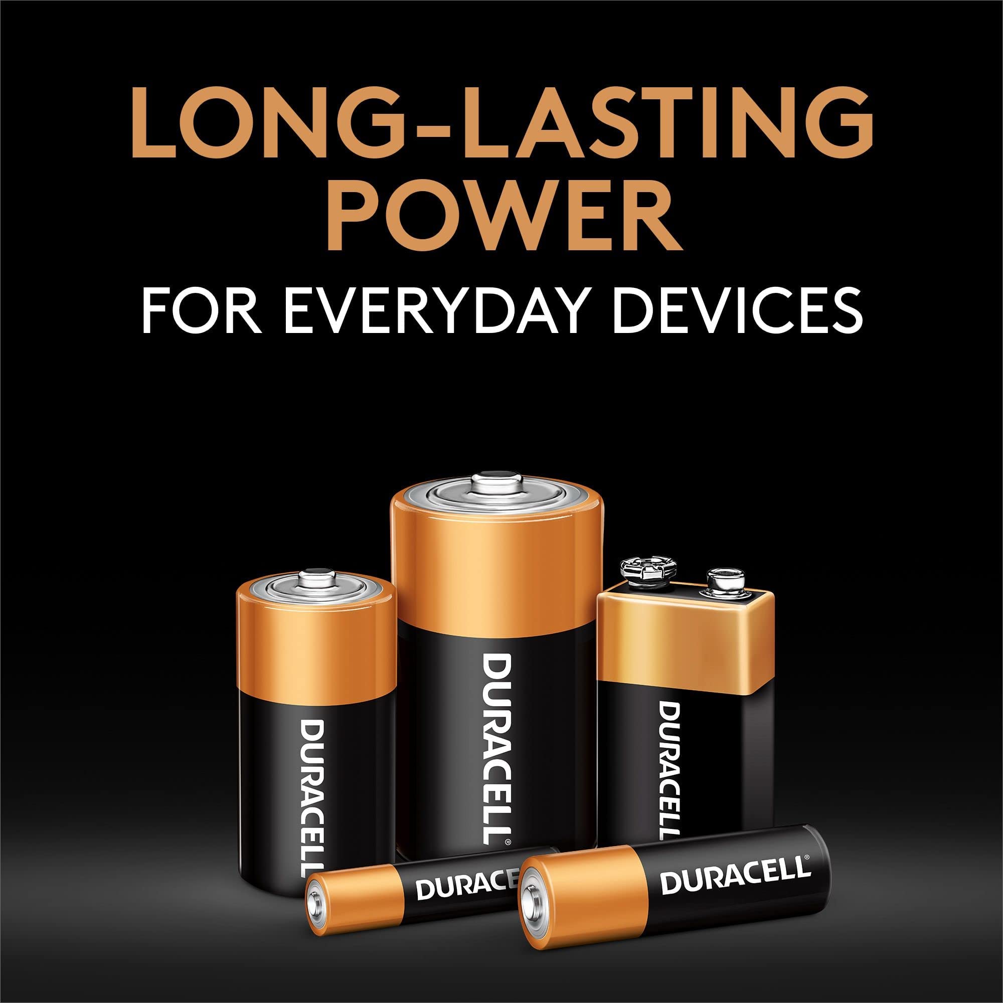 Duracell Coppertop C Batteries, 4 Count Pack, C Battery with Long-lasting Power, All-Purpose Alkaline C Battery for Household and Office Devices