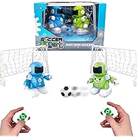 MUKIKIM SoccerBot – RC Soccer Robots. 2 Players Remote Control Soccer Game for Kids. Tackle, Dribble & Shoot! Kick The Ball Into The Net & Score! Football Toys for Boys & Girls. USB Rechargeable