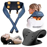 Neck Stretcher for Neck Pain Relief and Neck and Shoulder Massager with Heat