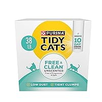 Purina Tidy Cats Clumping Cat Litter, Free & Clean Unscented Multi Cat Litter - 38 lb. Box