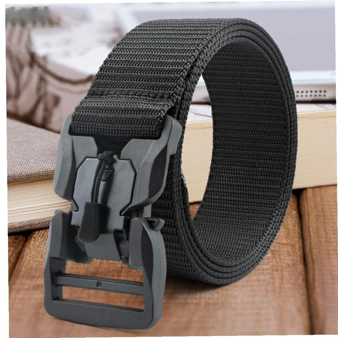 Belt Abs Resin Quick Release Magnetic Buckle Military Belt Soft Genuine Nylon Sports Accessories for Men Women