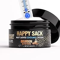 Happy Sack Nut Love Cooling Cream - Anti-Chafing Ball Deodorant for Men - Odor Control - Aluminum-Free Comfort Cream - Fast-Absorbing - Gifts for Husband (1 Pack, 2oz - Bourbon Scent)