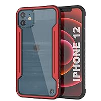 Punkcase Designed for iPhone 12 [Armor Stealth Series] Ultra Thin & Protective Military Grade Cover W/Aluminum Frame [Clear Back] Ultimate Drop Protection for iPhone 12 (6.1