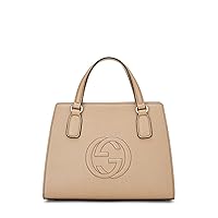 Gucci, Pre-Loved Beige Grained Leather Soho Handbag, Beige