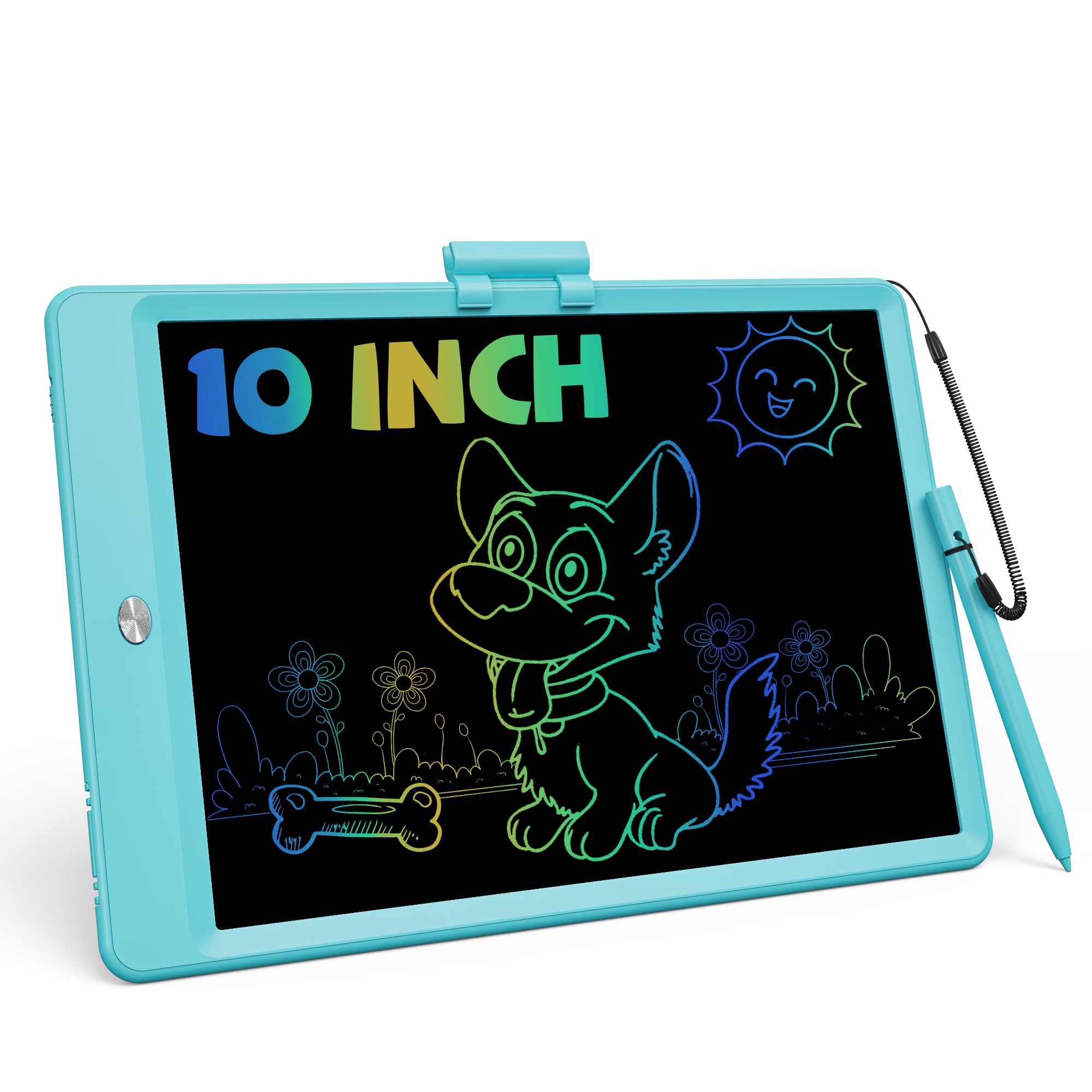 Derabika LCD-Writing-Tablet-for-Kids,10 Inch Toddler Toys Doodle Board Drawing Pad Gifts,Drawing-Board-Educational-and-Learning-Toy Birthday-Gift, Drawing Tablet for Boys Girls 3 4 5 6 Years Old(Blue)