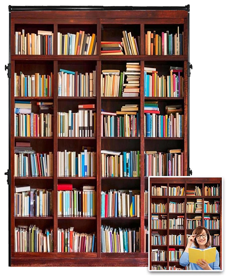 Mua AOFOTO 5x7ft Bookshelf Background Bookcase Photography ...
