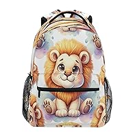 Cartoon Lion Backpack for 1th- 6th Grade Boy Girl,School Backpack Lion Toddler Bookbag,20