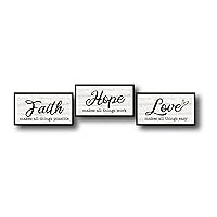 Faith Hope Love Word Trios Plaques, One Size, Multi