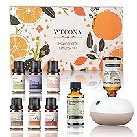 Waterless Diffuser Set & 6 Essential Oils（Two 30ml Essential Oils - Citrus,Six 10ml Essential Oils - Well-Being）