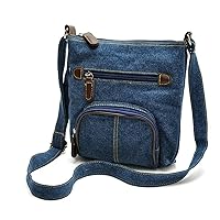 Crossbody Bags For Women Casual Denim Bags Shoulder Bag Pack Travel Zipper Handbag Tote Ladies Messenger Bag