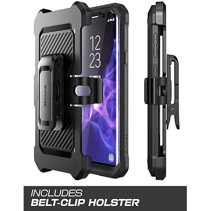 SUPCASE Unicorn Beetle Pro Series Case Designed for Samsung Galaxy S9+ Plus, with Built-In Screen Protector Full-body Rugged Holster Case for Galaxy S9+ Plus (2018 Release) (Black)