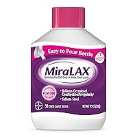 MiraLAX Laxative Powder for Gentle Constipation Relief, #1 Dr. Recommended Brand, 30 Dose Polyethylene Glycol 3350, stimulant-free, softens stool, Red, 1.11 Pound (pack of 1)