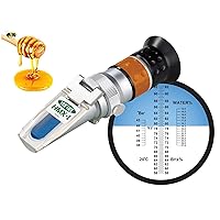 Vee Gee Scientific HMX-1 Premium Honey Refractometer with ATC, Industrial-Grade, Triple Scale (Honey Moisture: 13-27%, Brix: 58-92%, Baume: 38-43°), 5-Year Warranty Included