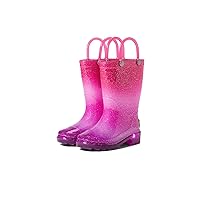 Western Chief Girl's Ombre Glitter Lighted Rain Boot (Toddler/Little Kid) Pink 5 Toddler M