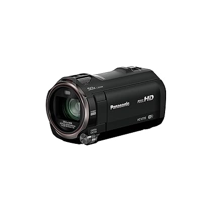 Panasonic Full HD Video Camera Camcorder HC-V770, 20X Optical Zoom, 1/2.3-Inch BSI Sensor, HDR Capture, Wi-Fi Smartphone Multi Scene Video Recording (Black)