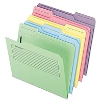 Pendaflex 45270 Printed Notes Folders with Fastener, 1/3 Cut Top Tab, Letter, Assorted (Pack of 30)