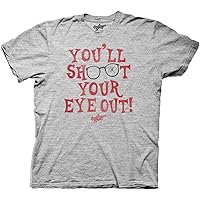 Ripple Junction A Christmas Story Adult Holiday T-Shirt You'll Shoot Your Eye Out Funny X-Mas Shirt Officially Licensed