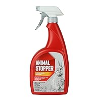 Animal Stopper Repellent - Safe & Effective, All Natural Food Grade Ingredients; Repels Groundhogs, Rabbits, Skunks, Raccoons and Other Garden Animals; Ready to Use, 32 oz. Spray Bottle