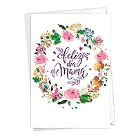 NobleWorks - Spanish Mother's Day Greeting Card with 5 x 7 Inch Envelope (1 Card) Holiday, Mom Spanish Mother's Day C3526MDG
