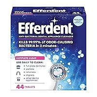 Denture Cleanser Tablets, Complete Clean, Cleanser for Retainer and Dental Appliances, 44 Tablets