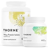 THORNE Muscle Support Bundle - Whey Protein Isolate Vanilla & Creatine - NSF Certified - 30 to 90 Servings