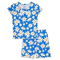 Sara's Prints Little Girls Fitted 2 Piece Short Pajama Set