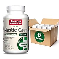 Mastic Gum 1000 mg, Dietary Supplement for Gastrointestinal Health Support, 120 Veggie Capsules, 60 Day Supply, Pack of 12