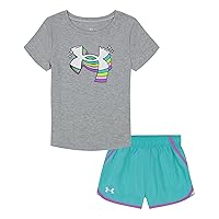 Under Armour UA TODAY WOVEN SHORT SET, GRAY/RADIAL TURQ, 5