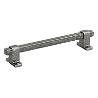 Amerock | Cabinet Pull | Antique Iron | 6-5/16 inch (160 mm) Center-to-Center | Rockwell | 1 Pack | Drawer Pull | Drawer Handle | Cabinet Hardware
