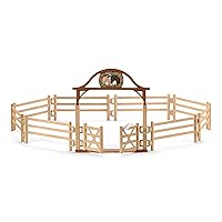 Horse Club, Horse Toys for Girls and Boys Paddock with Entry Gate Horse Toy, 10 Pieces, Ages 5+