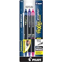 PILOT Frixion Point Synergy Clicker Retractable & Erasable Gel Ink Pens, 0.5mm Extra Fine Point, Assorted Colors, 3-pack