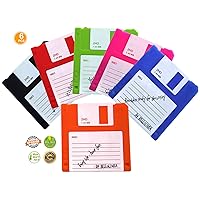 Floppy Silicone Disk Coasters Set of 6,Durable Heat Resistant Non,Slip Protect Your Tables,Retro Writing Coasters for Your Drinks