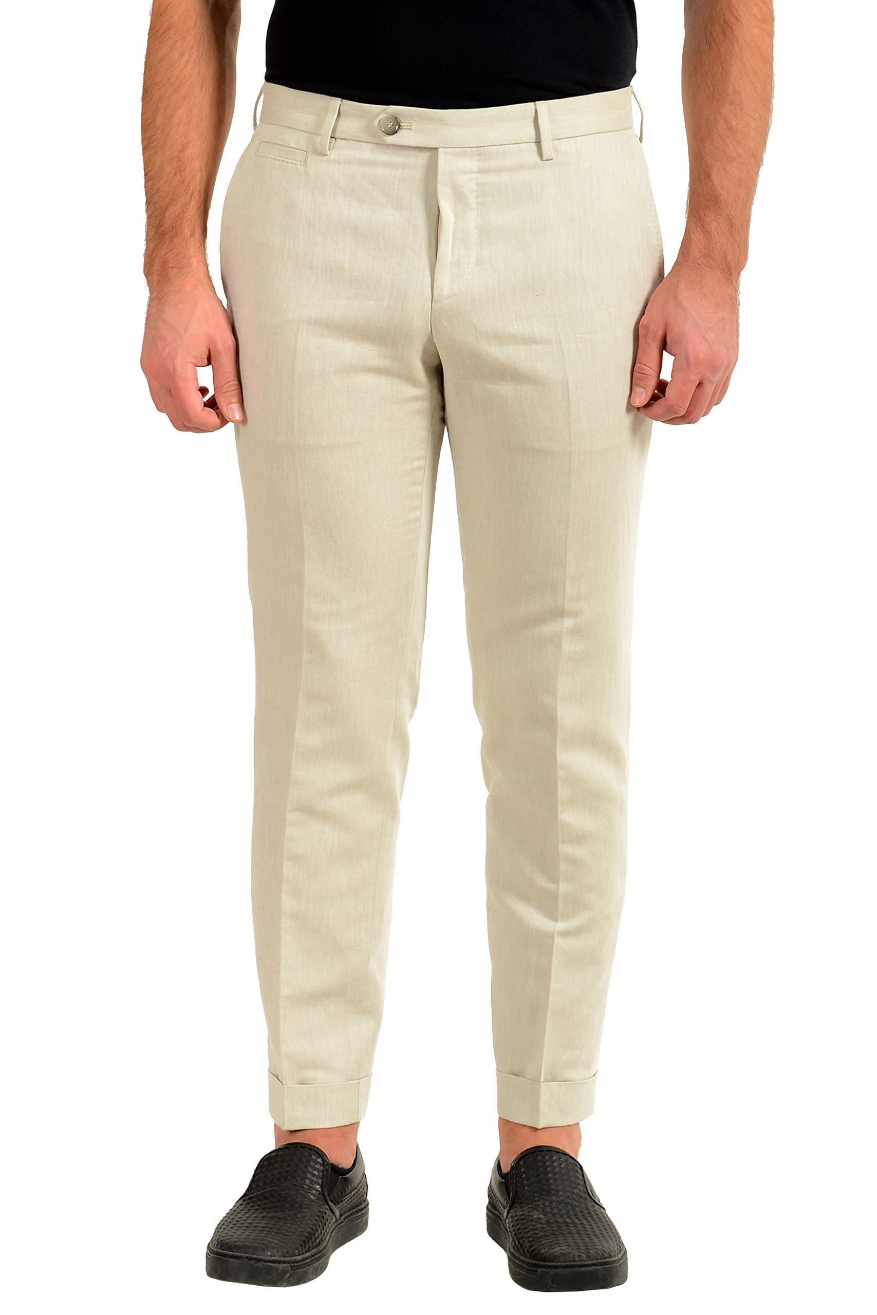 Pure linen dart pants with drawstrings - BOSS - Etienne