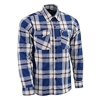 Men's Flannel Plaid Shirt Blue White and Maroon Long Sleeve Cotton Button Down Shirt MNG11645