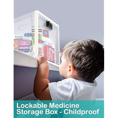 Lockable Box, Medicine Lock Box for Safe Medication, Clear Lockable Storage Box for Medicine, Food and Home Safety, Lockable Storage Bin, Refrigerato