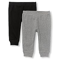 The Children's Place baby boys The Children's Place Cotton Casual Pants, H Grey/Black, Preemie US