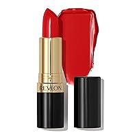 Revlon Super Lustrous Lipstick, High Impact Lipcolor with Moisturizing Creamy Formula, Infused with Vitamin E and Avocado Oil in Reds & Corals, Ravish Me Red (654) 0.15 oz