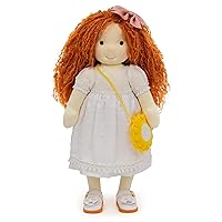 Handmade Waldorf Doll, Soft Girl Rag Doll with Cute Stuffed Plush, Ideal First Doll for Babies & Toddlers- Fairy 12