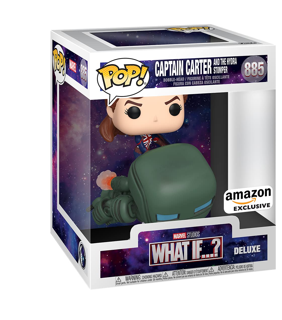 Funko Pop! Deluxe Marvel: Year of The Shield - Captain Carter Riding Hydra Stomper, Amazon Exclusive